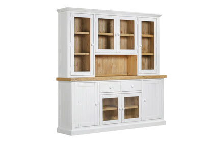 Beachhouse Recycled Timber Sideboard + Glass Hutch