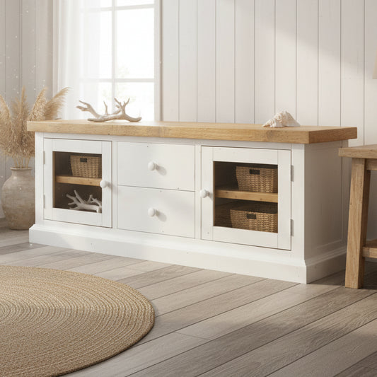 Beachhouse Recycled Timber Media Unit 1600