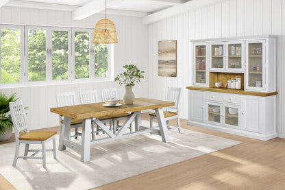 Beachhouse Recycled Timber Sideboard + Glass Hutch
