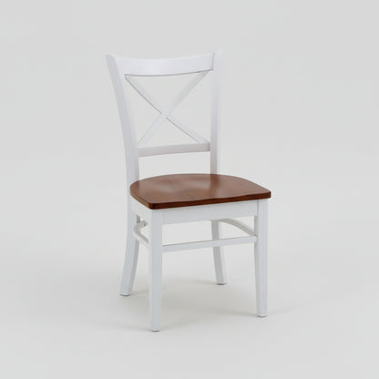 Benowa Crossback Dining Chair White/Timber