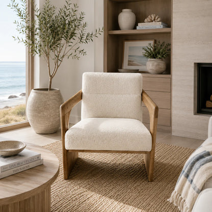 Coastal Bridges Solid Timber Accent Chair - Natural