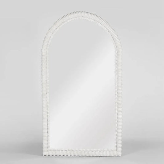 Cloverley Arched Floor Mirror White