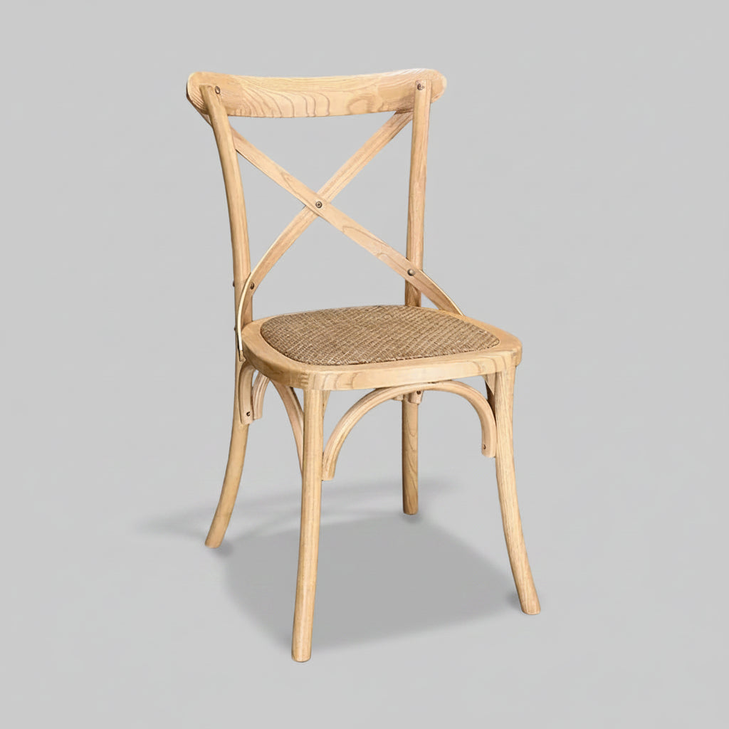 Cross Back Dining Chair - Oak