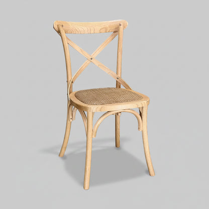 Cross Back Dining Chair - Oak