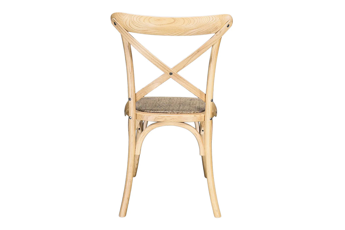Cross Back Dining Chair - Oak