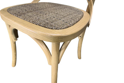 Cross Back Dining Chair - Oak