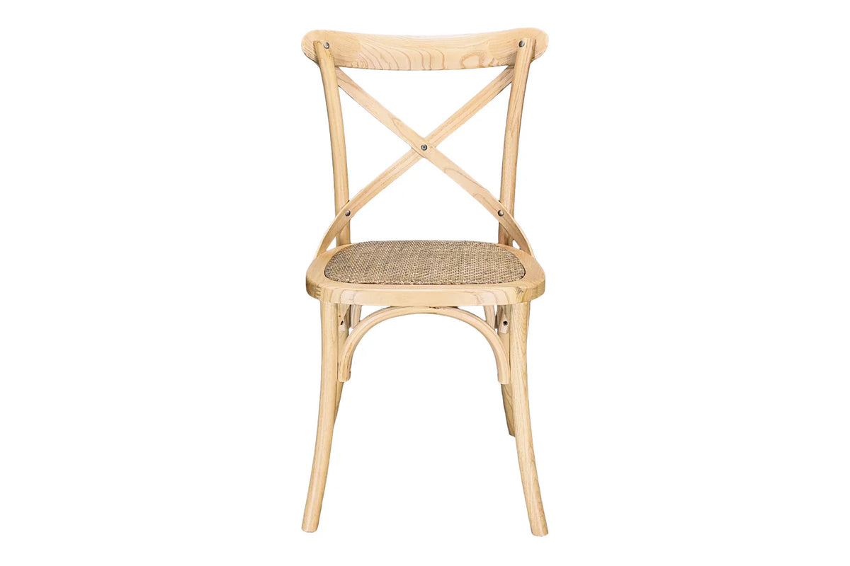 Cross Back Dining Chair - Oak