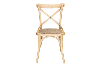 Cross Back Dining Chair - Oak
