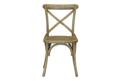 Cross Back Dining Chair - Antique