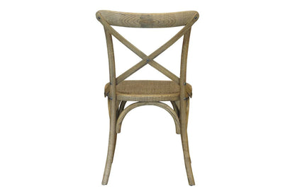 Cross Back Dining Chair - Antique