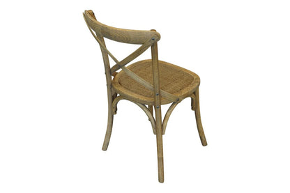 Cross Back Dining Chair - Antique