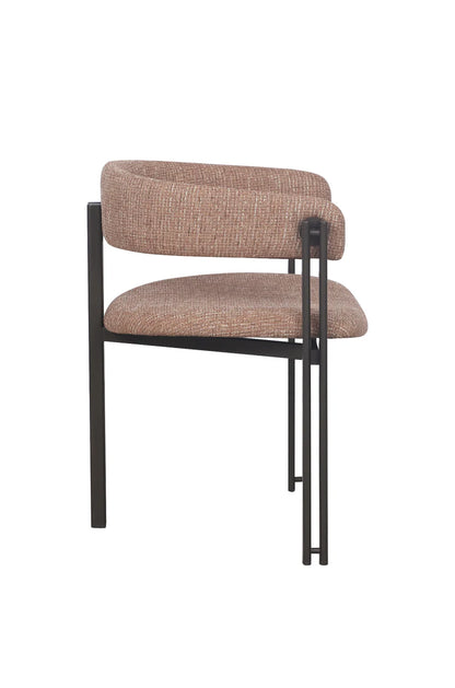 Halo Metal + Chenile Dining Chair - Salted Caramel