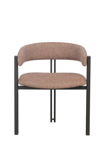 Halo Metal + Chenile Dining Chair - Salted Caramel