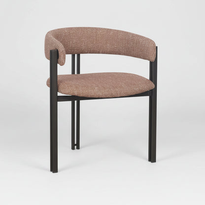 Halo Metal + Chenile Dining Chair - Salted Caramel