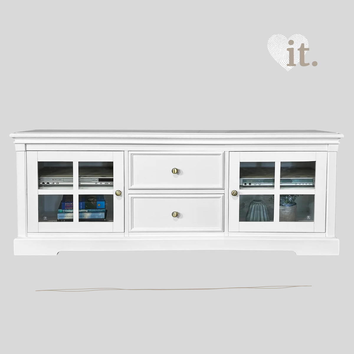 Westport White Media Unit 1500mm