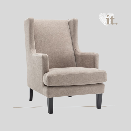 Walker Arm Chair Chair - Beige Chenille