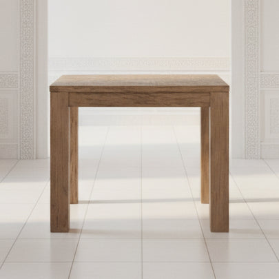 Suma Herringbone top 900 Reclaimed Teak Square Dining table