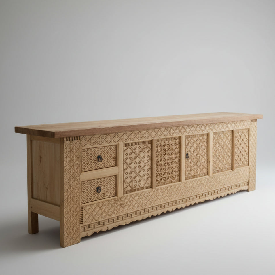 Bisque Elm Media Sideboard