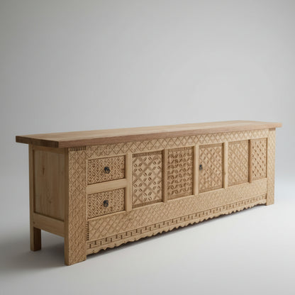 Bisque Elm Media Sideboard