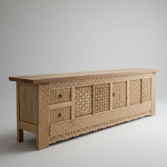 Bisque Elm Media Sideboard