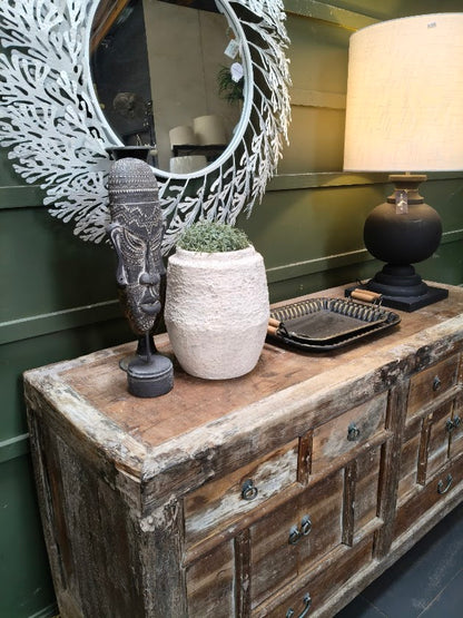 Salvaged Rustic Hardwood Sideboard w/ 6 Draws