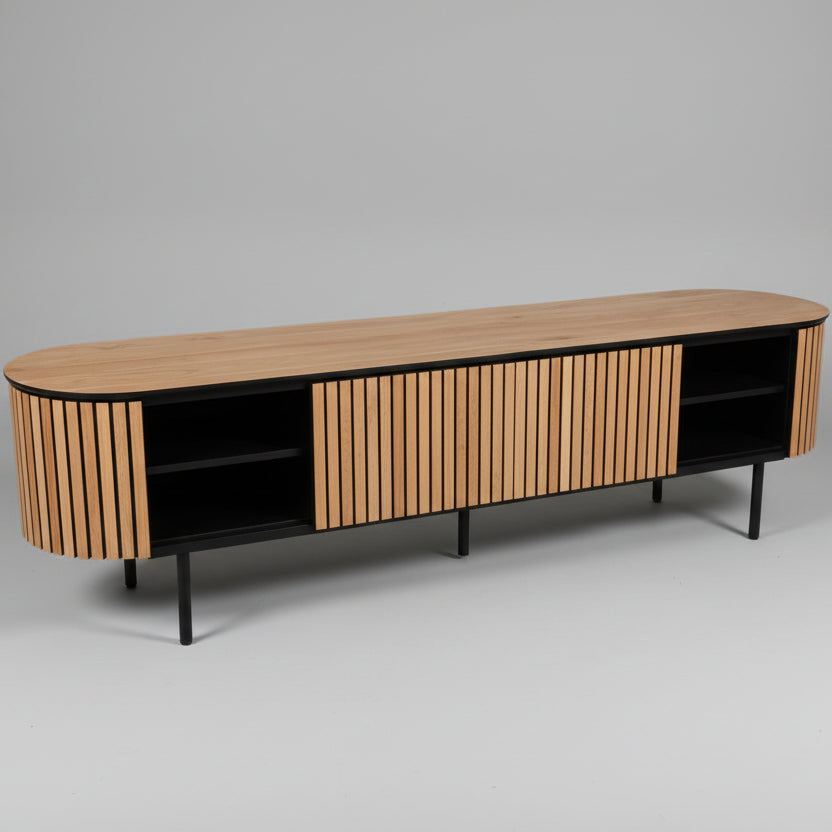 Cassa Hardwood Modern Media Unit