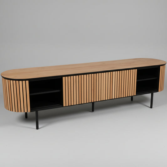 Cassa Hardwood Modern Media Unit