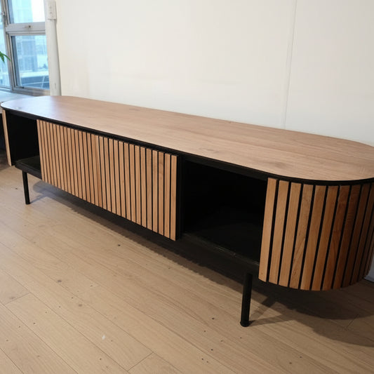 Cassa Hardwood Modern Media Unit