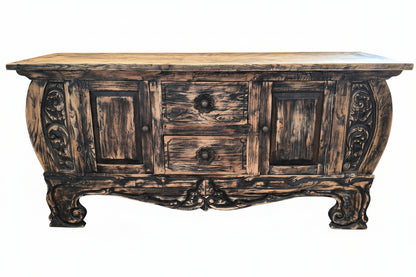Balinese Carved Sideboard in rustic finish