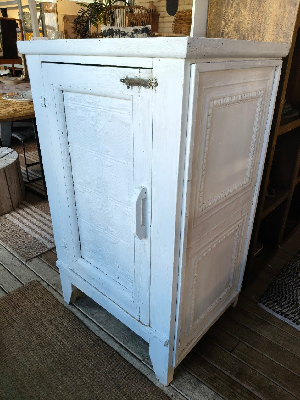 Early Australian Cupboard with pressed metal detail
