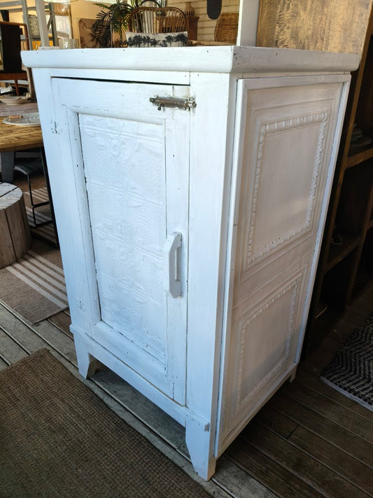 Early Australian Cupboard with pressed metal detail