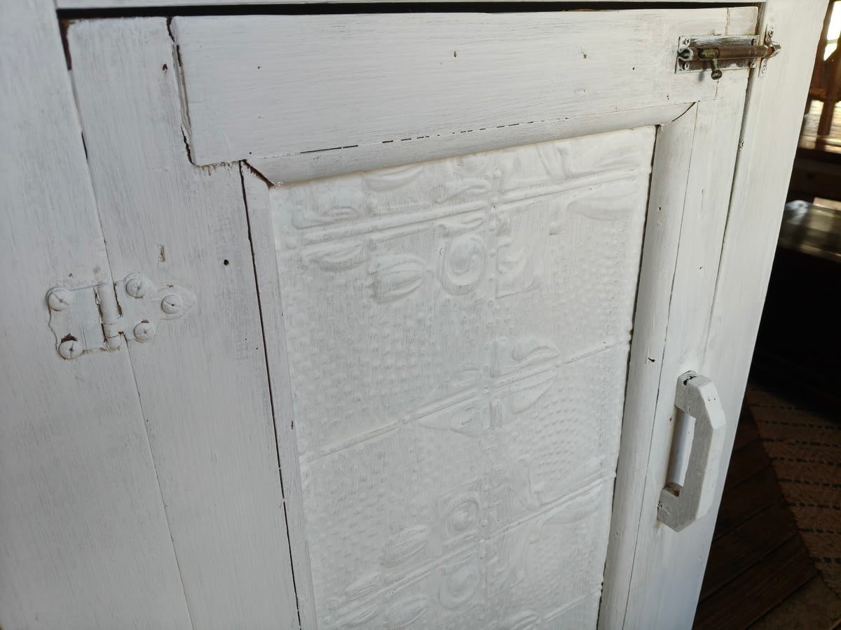Early Australian Cupboard with pressed metal detail