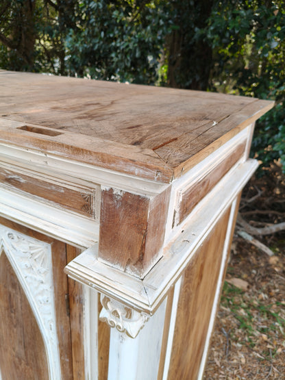 Indonesian Teak Carved Storage Cabinet
