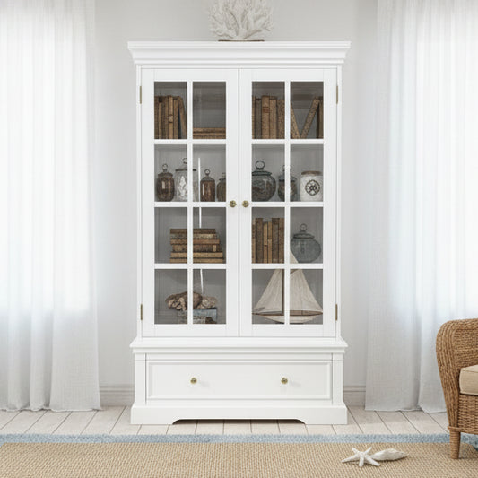 Westport White 2 door Display Cabinet
