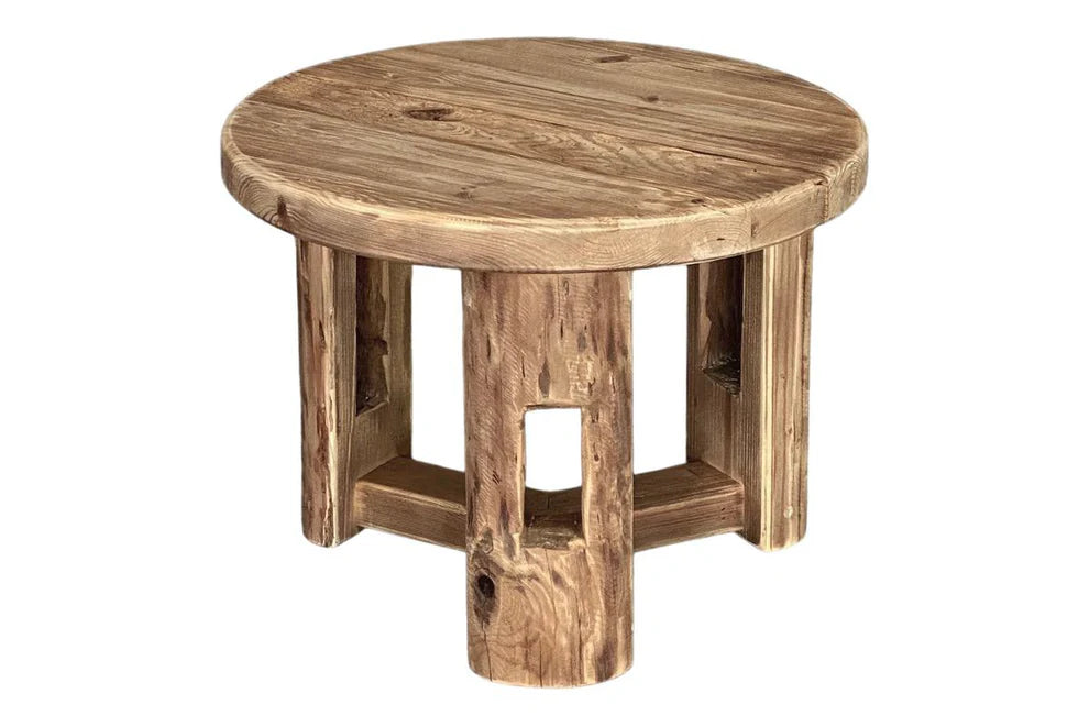 Woodhouse Recycled Timber End Table - Round