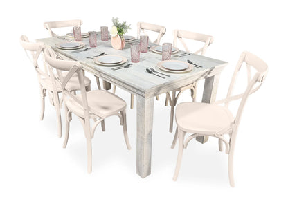 Cross Back Dining Chair - Nude