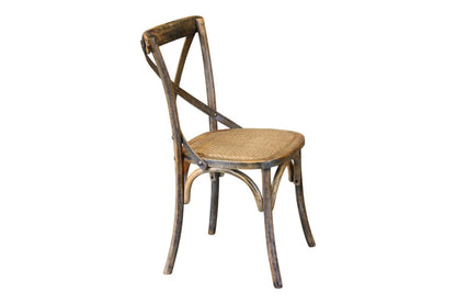 Cross Back Dining Chair - Rustic Mango Wood