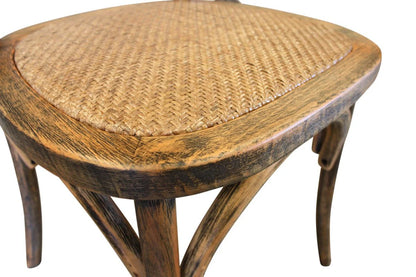 Cross Back Dining Chair - Rustic Mango Wood