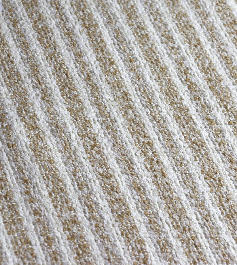 Jenson Curved Armchair in Striped Fabric