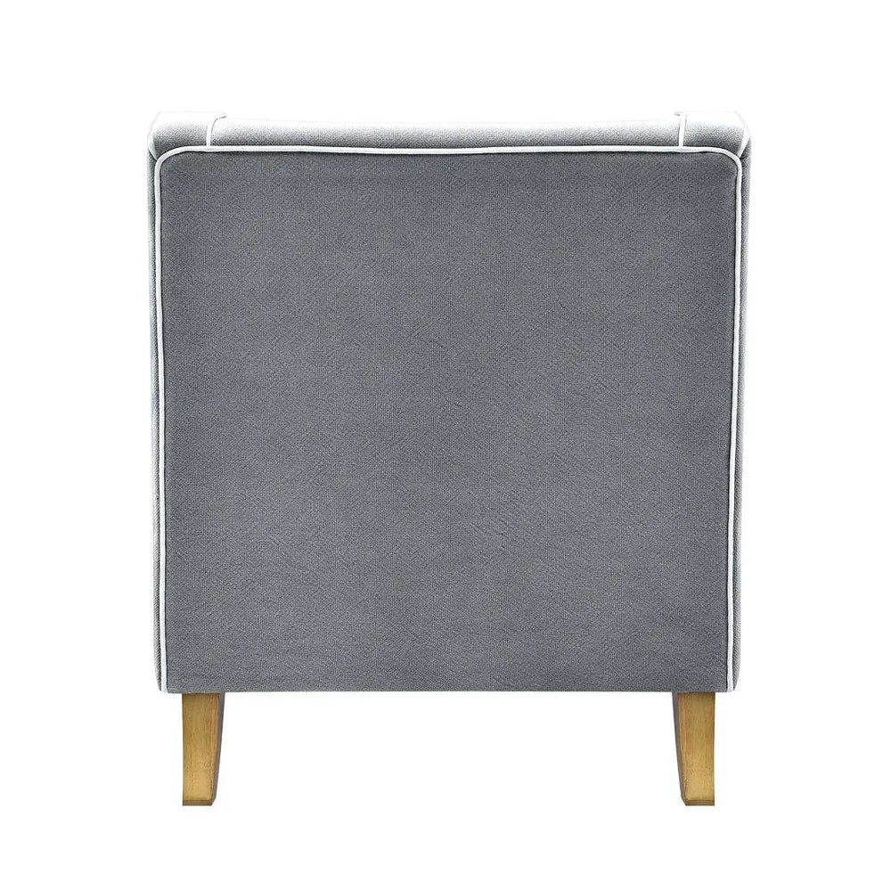 Kiama Armchair Grey W/White Piping