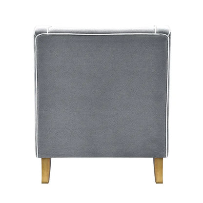 Kiama Armchair Grey W/White Piping