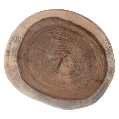 Loga Sttol/Table with natural timber + White rustic finish