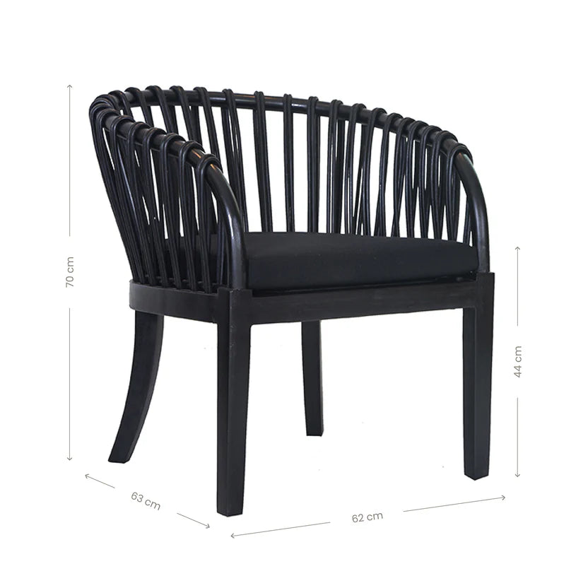 Makena Black Lounge Chair