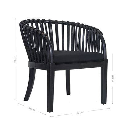 Makena Black Lounge Chair