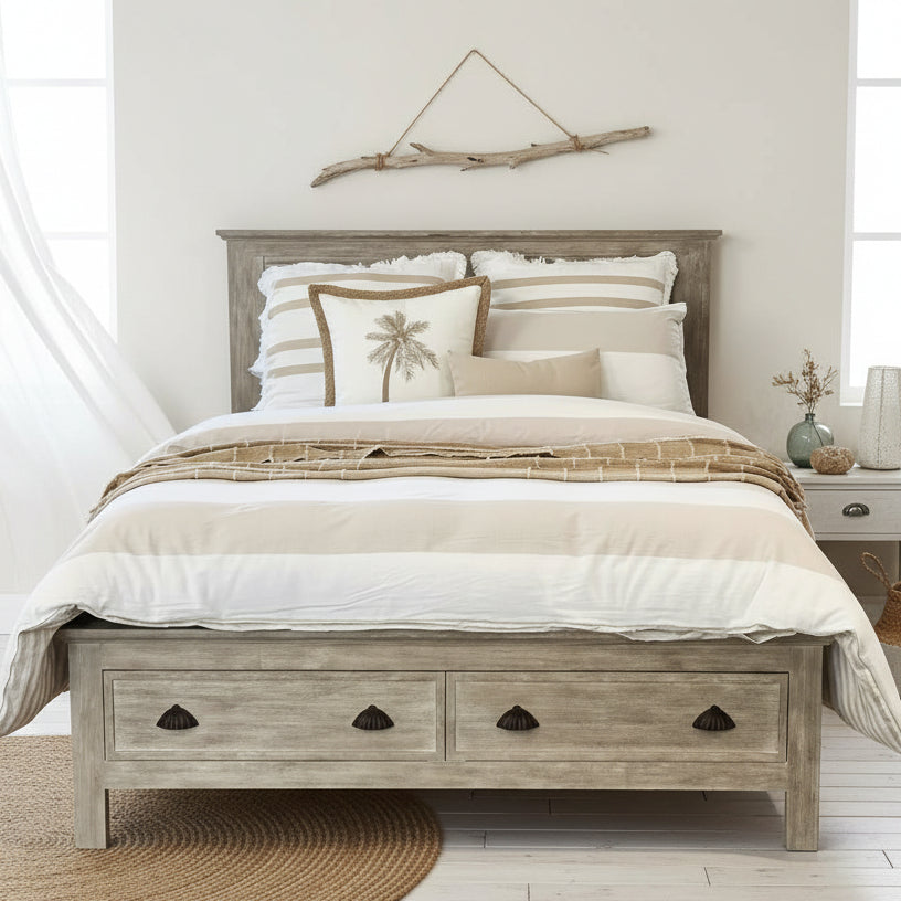 Maison 2 Draw Storage Bed - KING + QUEEN