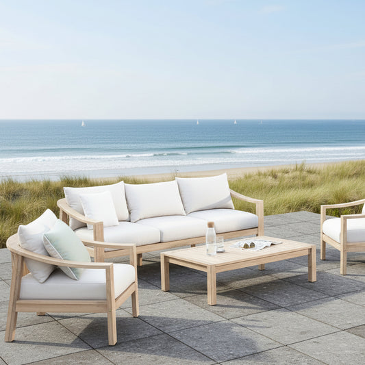 Miami 4pc Hardwood Outdoor Lounge Set