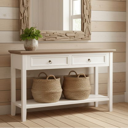 NAPLES 2 Drw Hall Table - 3 Colours