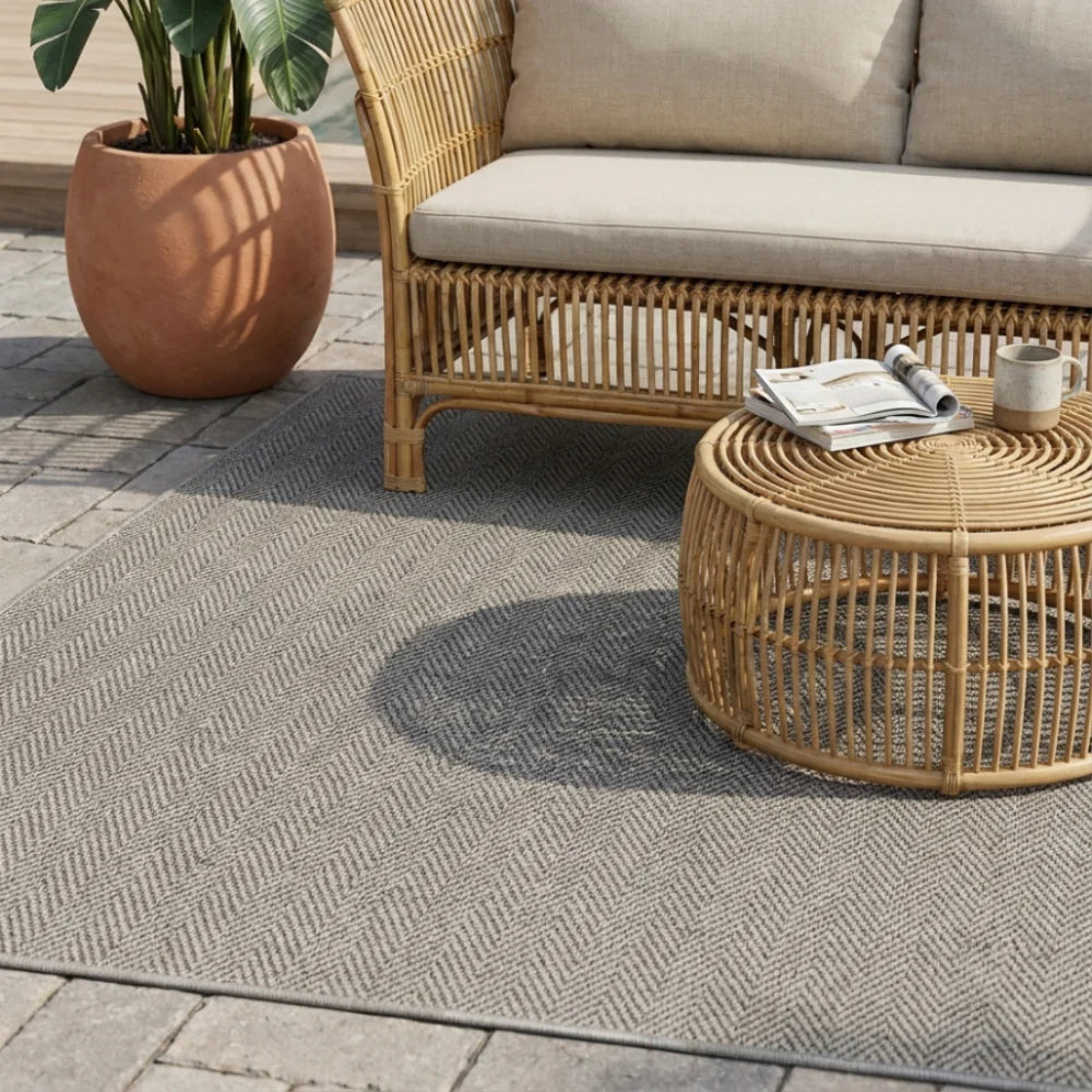 Neem Dark Indoor/Outdoor Rug - 196 x 300cm