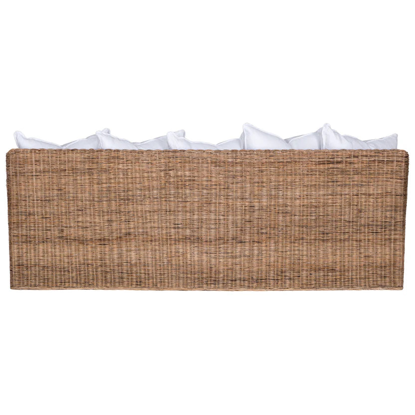 Nari Rattan 3 Seat Sofa with outdoor fabric