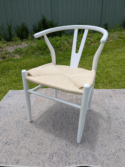 Wishbone Dining Chair White or Natural